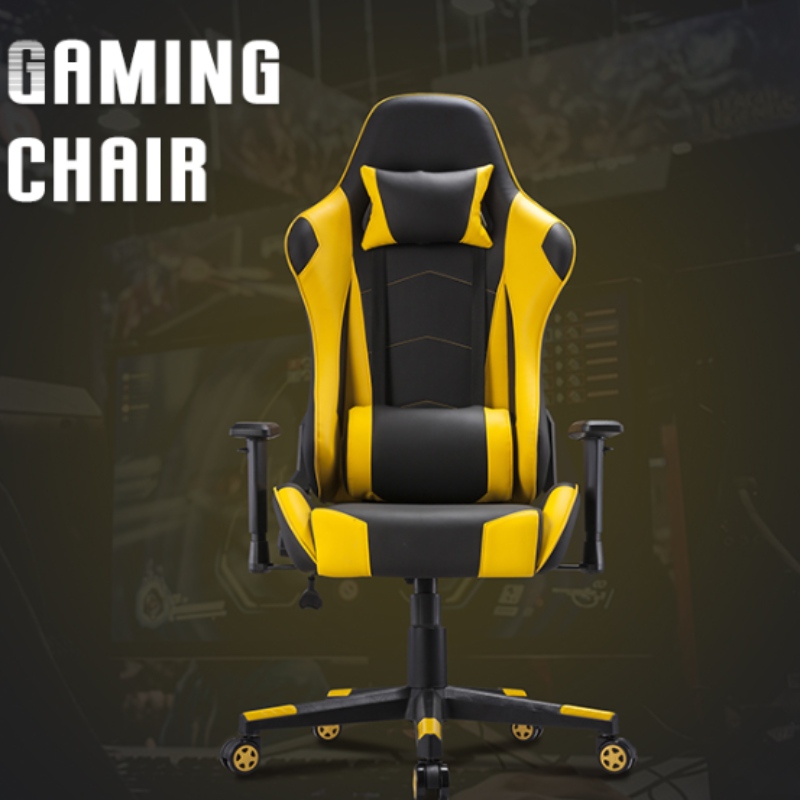 Gamer PU PU Leather Racing Gaming Chair Cadeirtable Gaming Office Compute Gaming Chair com LED Light